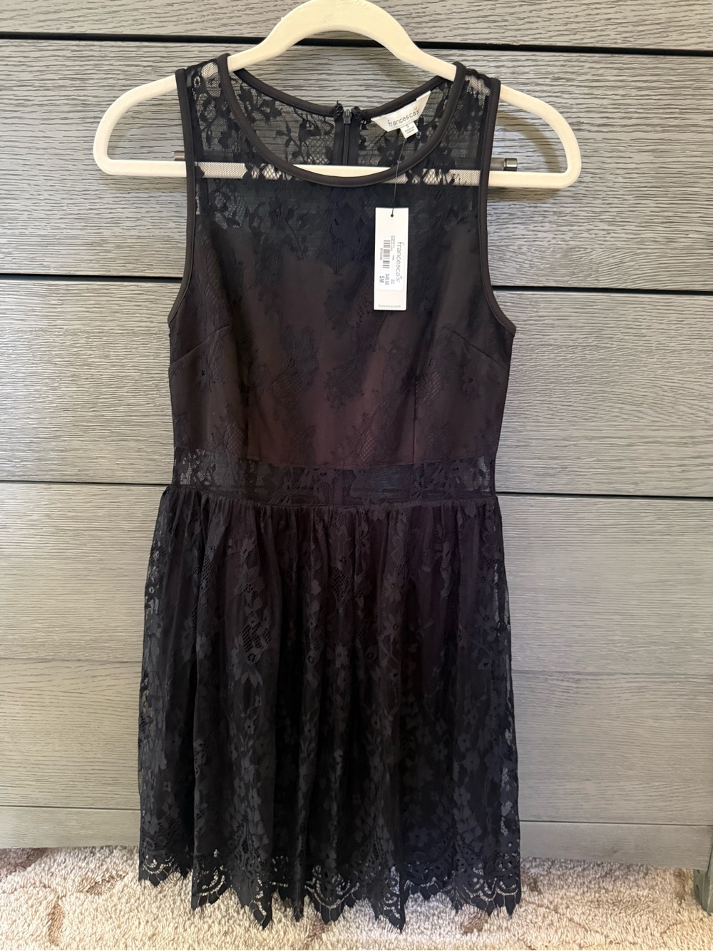 Francesca's Collections Black Lace Cocktail Dress